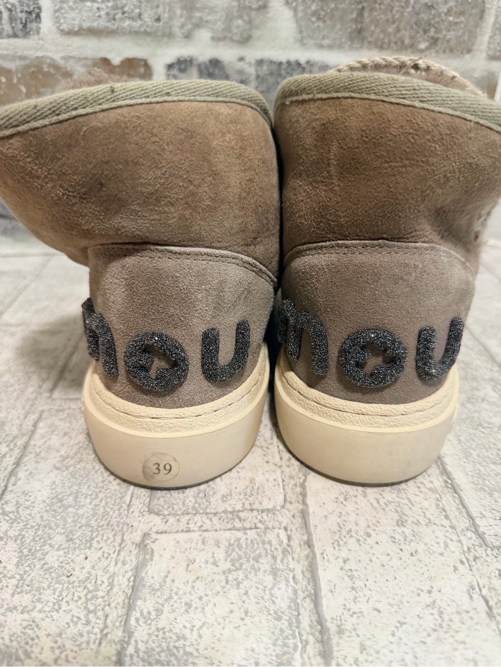 Eskimo shearling lined bootie Bold Glitter Logo size 39 - Picture 2 of 13